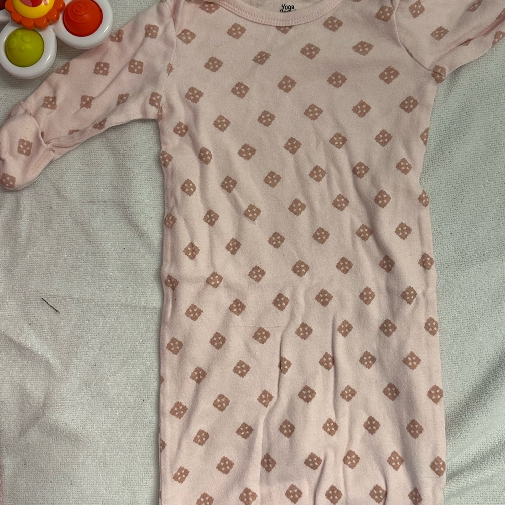 Kids Pink Pajamas with Brown Pattern